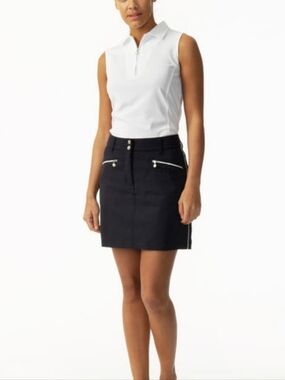 Daily Sport Glam Miracle  Women's Solid 18" Stretch Golf Skort-Black